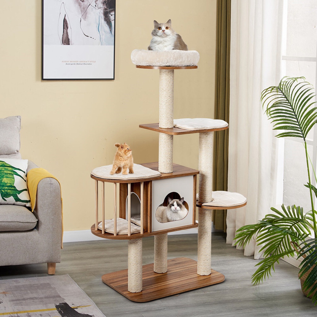 [DAPS7375BN] DORTALA Large Cat Tree Tall Cat Tower Multi Level Activity Centre Indoor Cat Furniture
